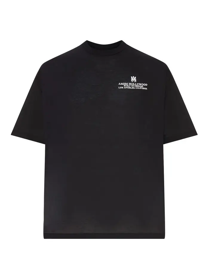 Amiri T-shirt in cotone con logo Nero