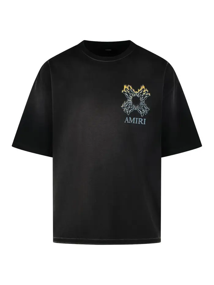 Amiri T-shirt Quad Ma in cotone nero
