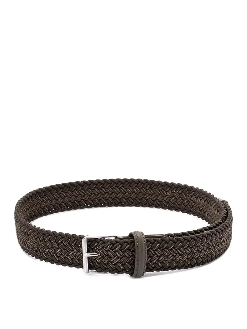 Anderson s Cintura intrecciata elastica Verde