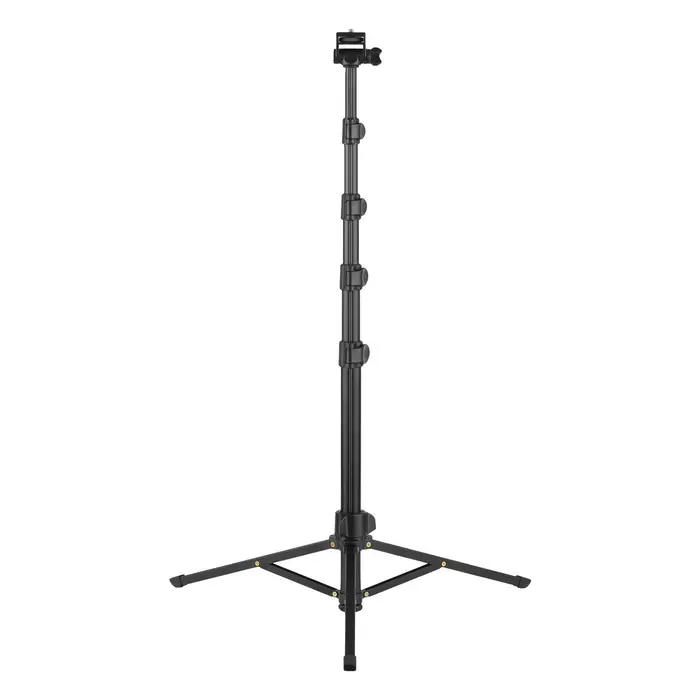 Andoer 168 cm/66 pollici 2 in 1 telefono multifunzionale selfie stick treppiede carico utile 3 kg con supporto per telefono nero