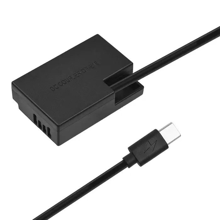 Andoer Accoppiatore CC tipo C a DR-E18 LP-E17 Batteria fittizia sostitutiva per Canon RP EOS 77D 200D 250D 750D nero