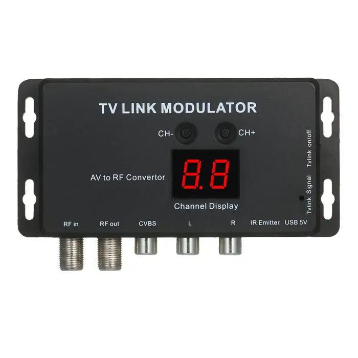 Andoer Modulatore TVLINK Convertitore AV a RF e modulatore RF extender IR nero