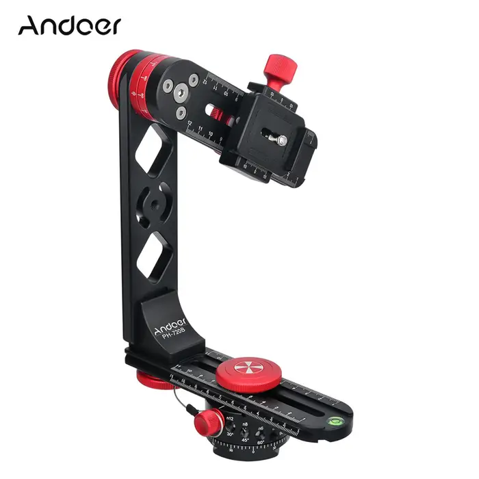 Andoer PH-720B Testa panoramica a 720 gradi in lega di alluminio con testa a sfera standard Arca-Swiss a sgancio rapido