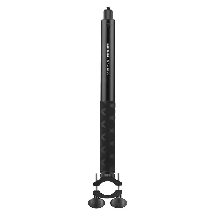 Andoer Staffa di montaggio per manubrio invisibile per selfie stick per bici da moto, lunghezza regolabile da 28 cm a 115 cm nero