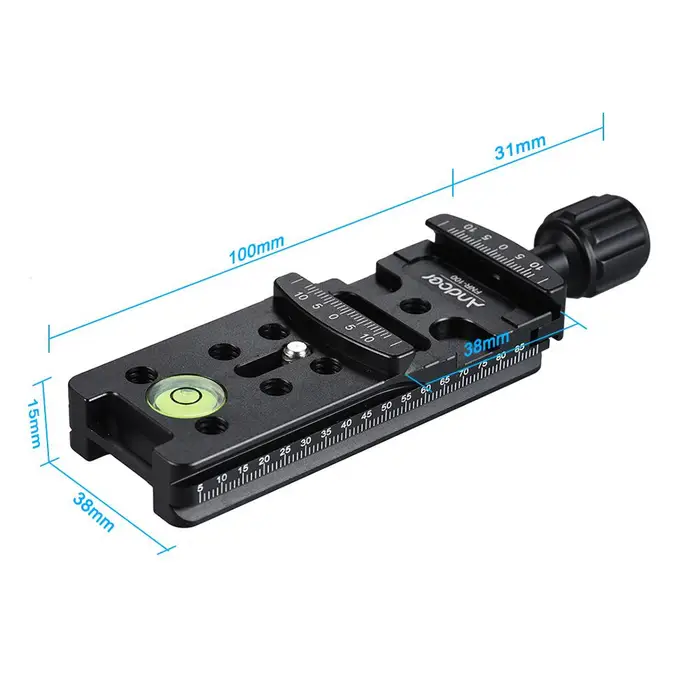 Andoer Supporto per montaggio su piastra a sgancio rapido da 140 mm per fotocamera con testa a sfera monopiede e treppiede 140mm
