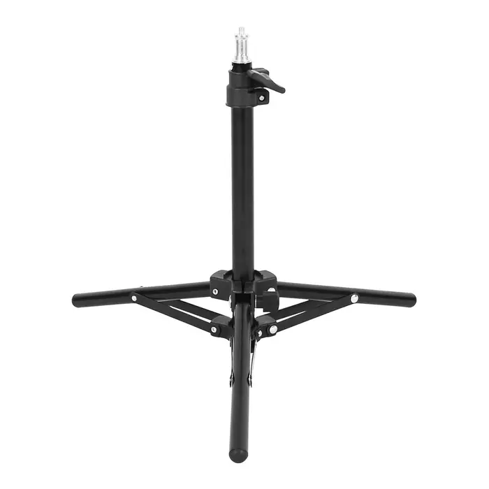 Andoer Supporto per treppiede regolabile per luce video, 2 sezioni, 50 cm, carico utile 1,5 kg con attacco universale da 1/4 di pollice nero