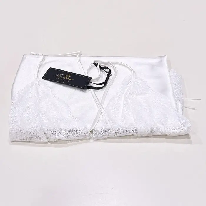 Andra Lingerie Babydoll con brasiliana di pizzo 9324 donna nero