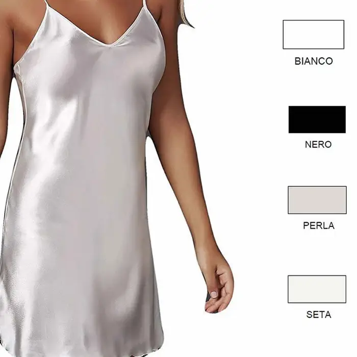 Andra Lingerie Sottoveste spallino sottile mini 833 raso - bianco