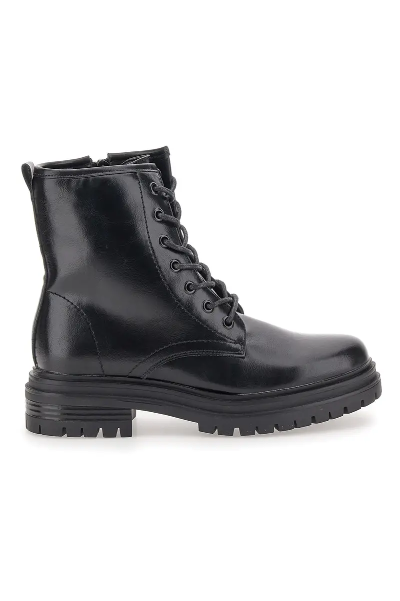 CAFE' COST Anfibi Neri Con Cerniera e lacci 2001310