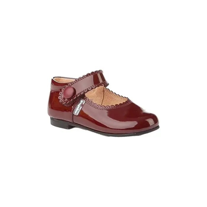 Ballerine bambina Angelitos 1502 MERCEDITAS CHAROL CON VELCRO Burdeos Bordeaux