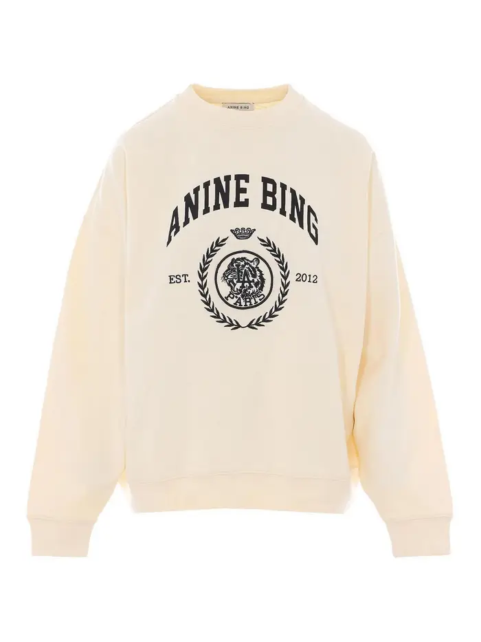Anine Bing Felpa collegiale Miles giallo crema