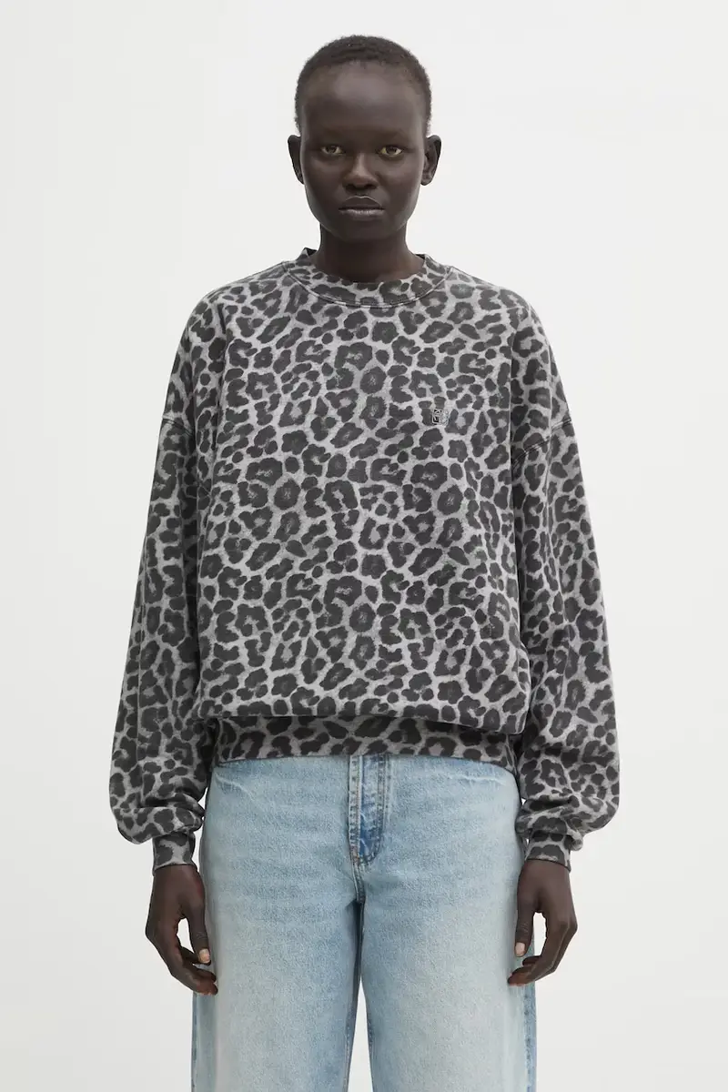 Anine Bing felpa in cotone miles donna colore grigio A.08.11404