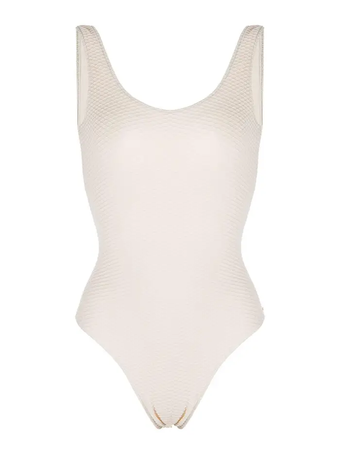 Anine Bing Jace One-Piece Swimsuit Crema