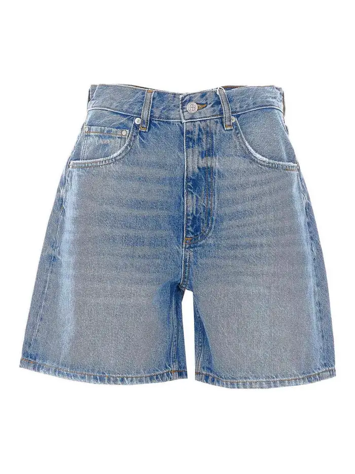 Anine Bing Pantaloncini in denim Heath Blu