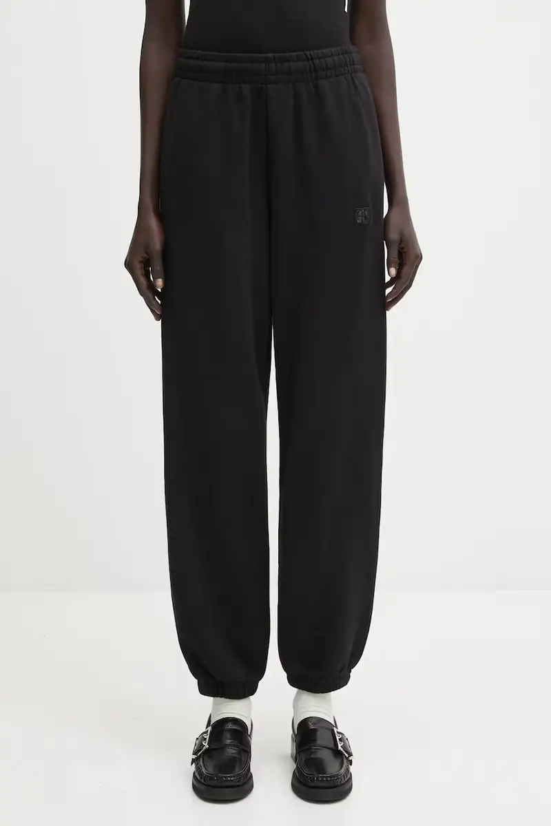 Anine Bing pantaloni tuta di cotone karter donna colore nero A.03.11667