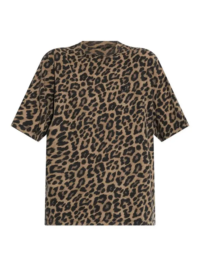 Anine Bing T-shirt Avi leopardata Marrone