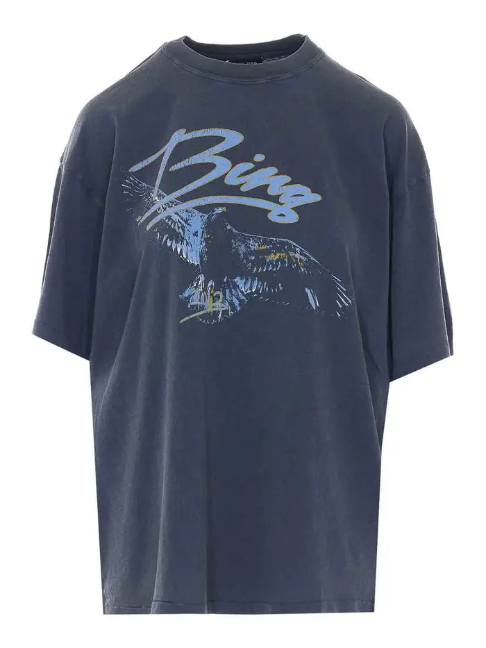 Anine Bing T-shirt Kent Aquila Blu