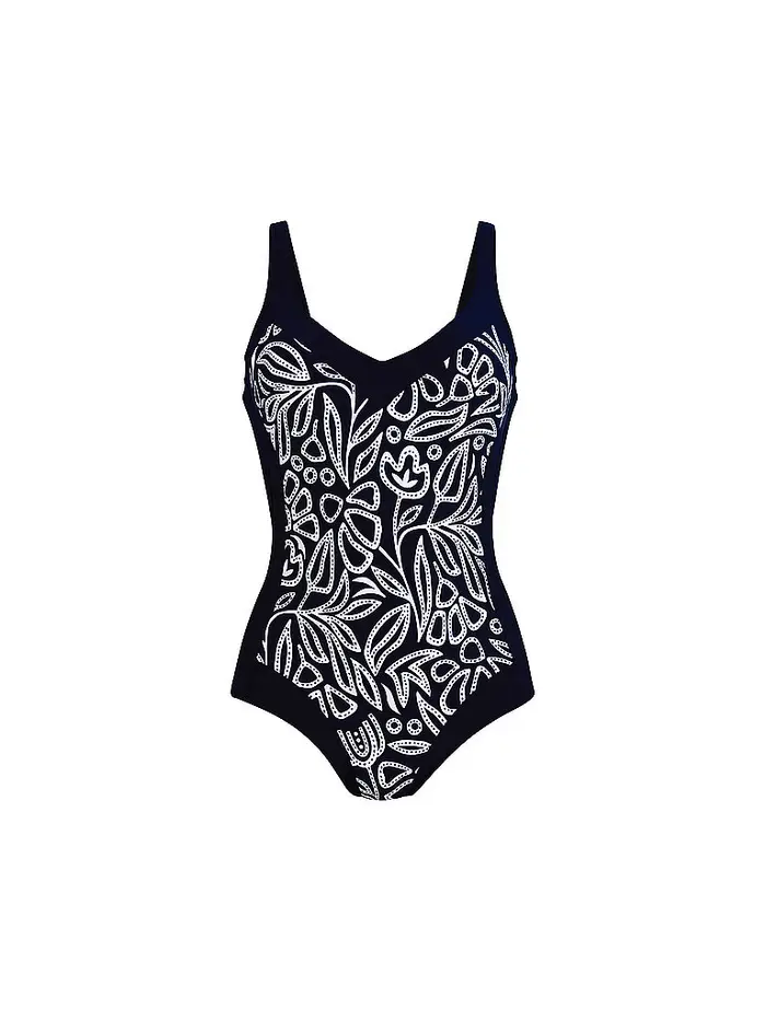 Anita Costume da bagno da donna Flower Dots Sidonia blu | 50E