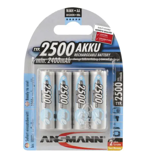 Ansmann Mignon 2500 - batteria ricaricabile Grey