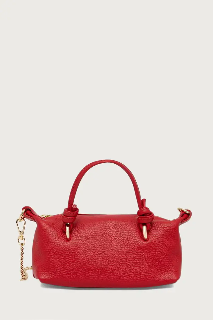 borsa a tracollo da donna in pelle Rosso