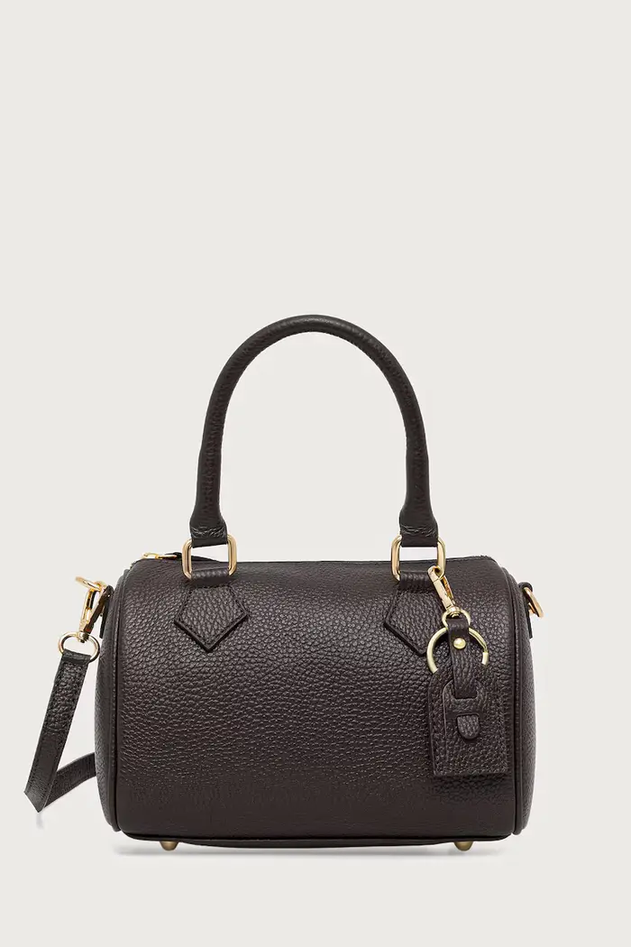 borsa baguette da donna in pelle Marrone