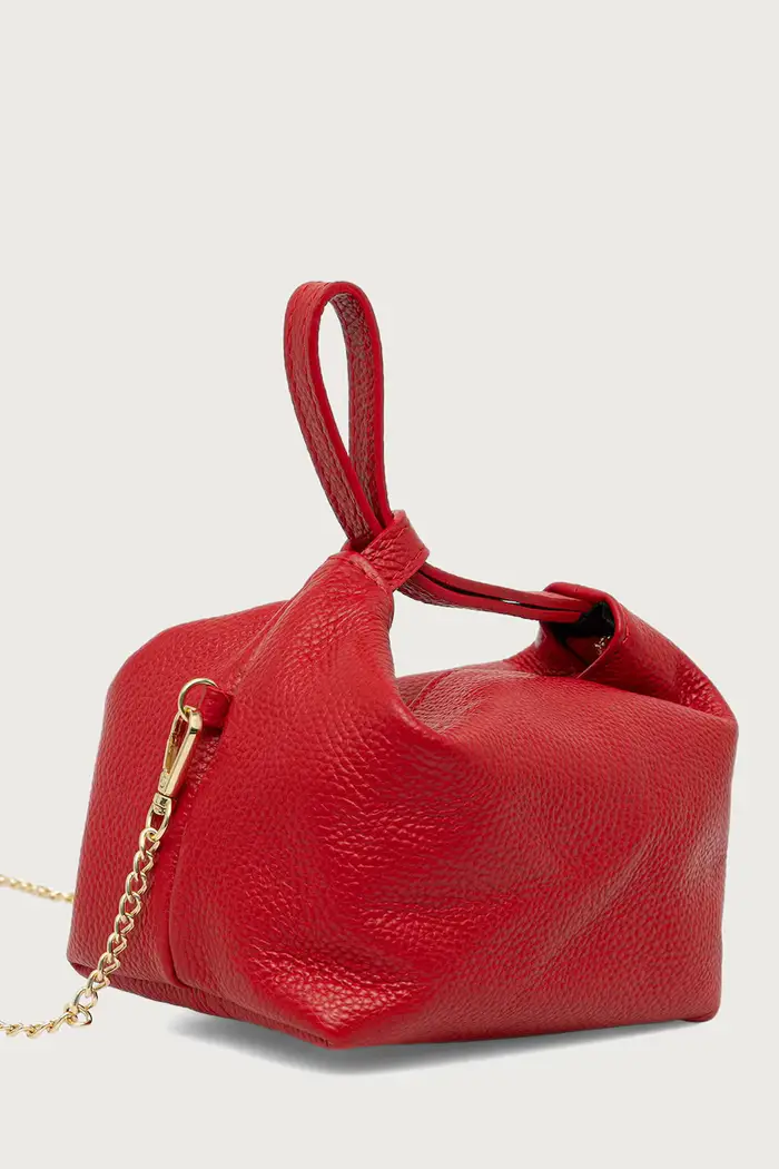 borsa da donna in pelle Rosso