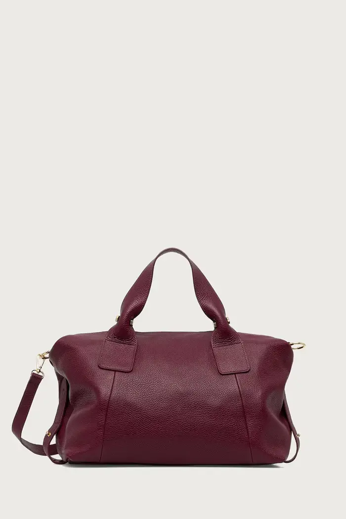 borsa da donna in pelle Violetto