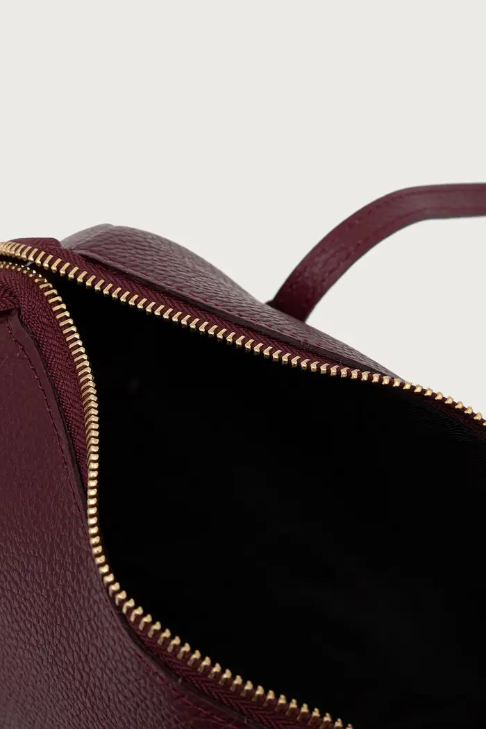 borsa da donna in pelle Violetto miniatura 3