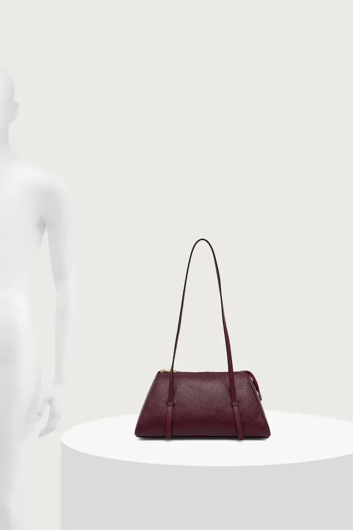 borsa da donna in pelle Violetto miniatura 4
