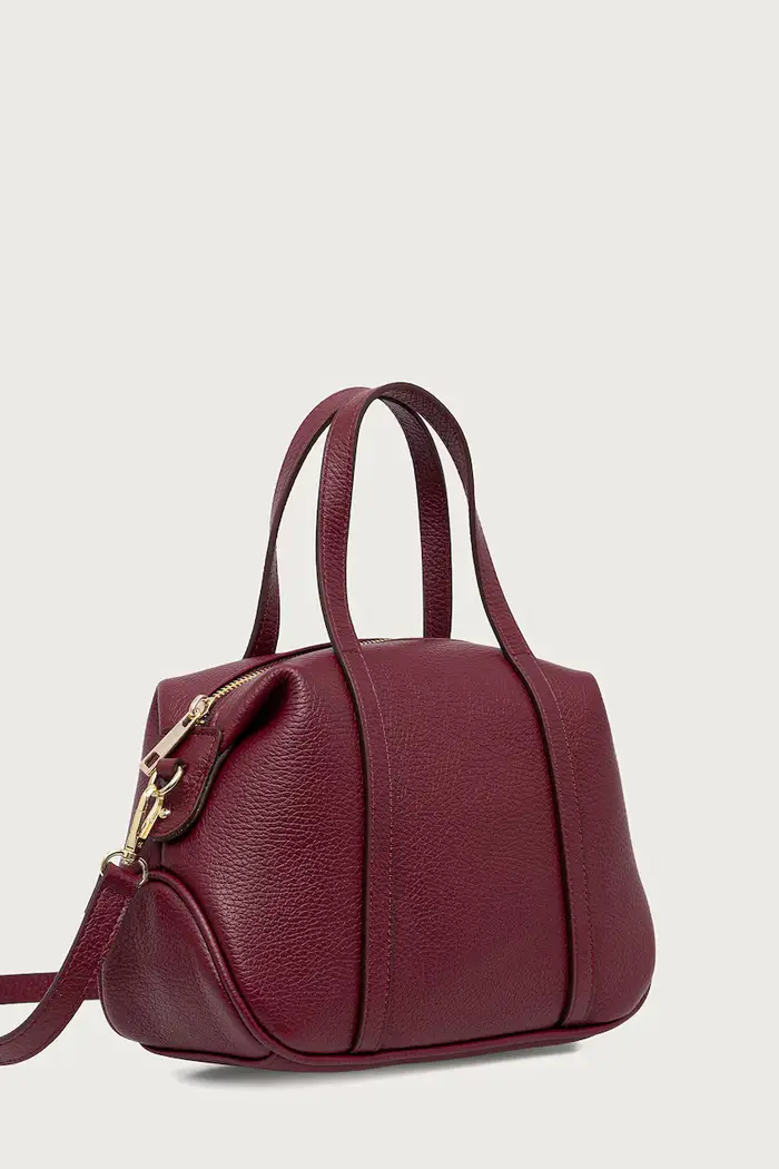 borsa tote da donna in pelle Violetto