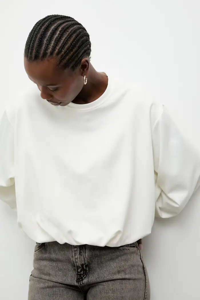 Answear LAB camicetta da donna con viscosa Bianco