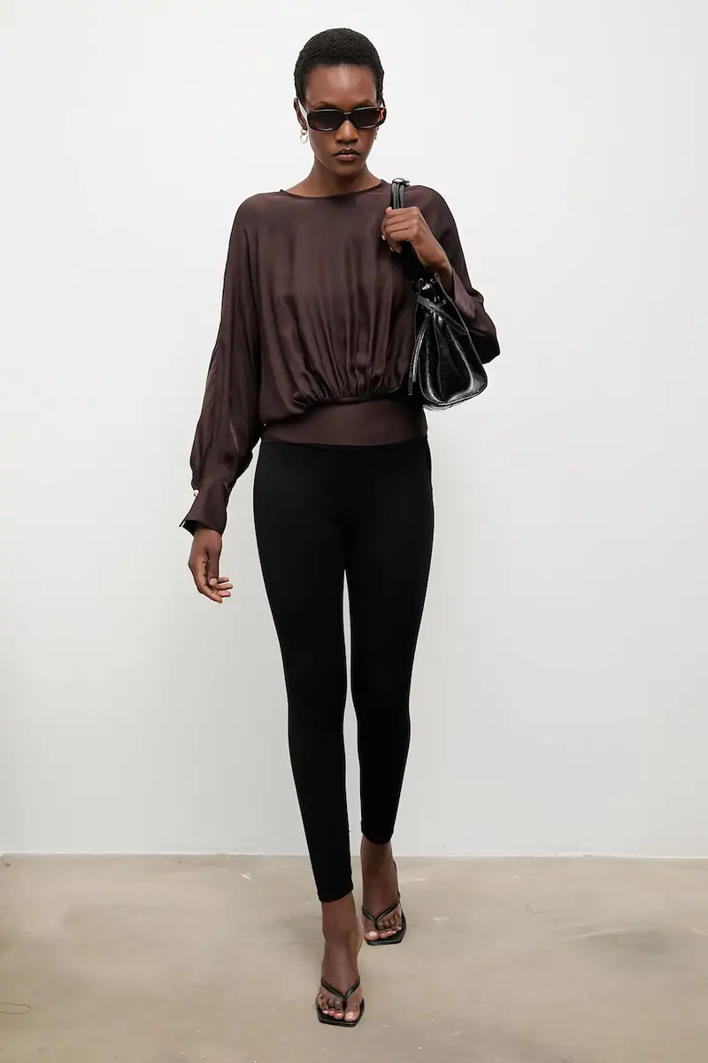 Answear LAB Answear.lab Camicetta Marrone con Maniche Raglan