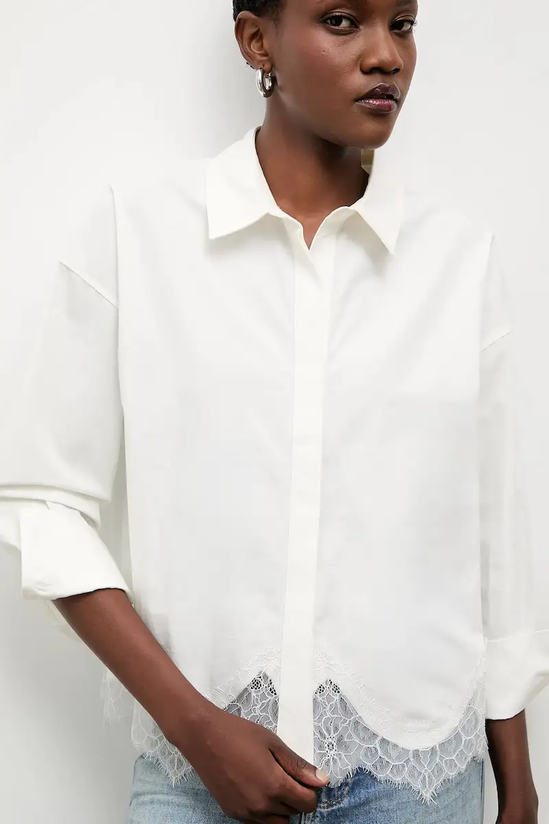 Answear.LAB camicia in cotone donna colore bianco