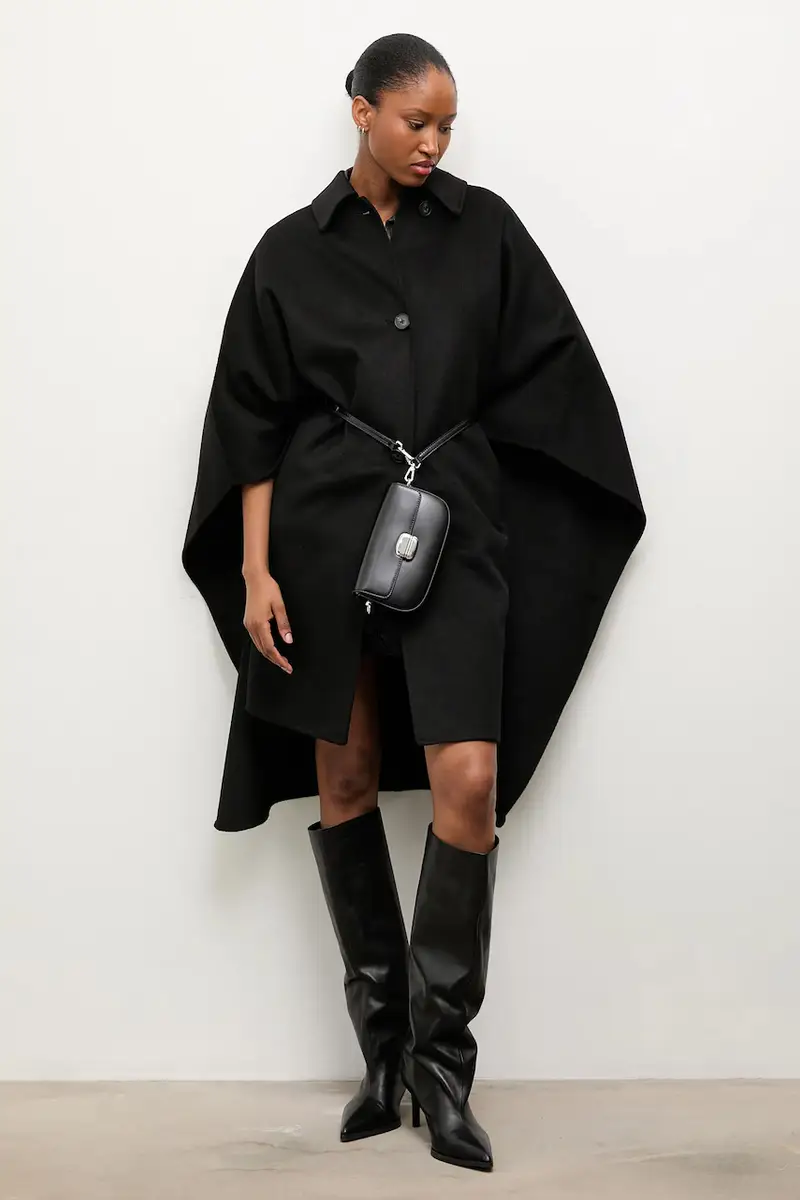 Answear.LAB cappotto in lana colore nero