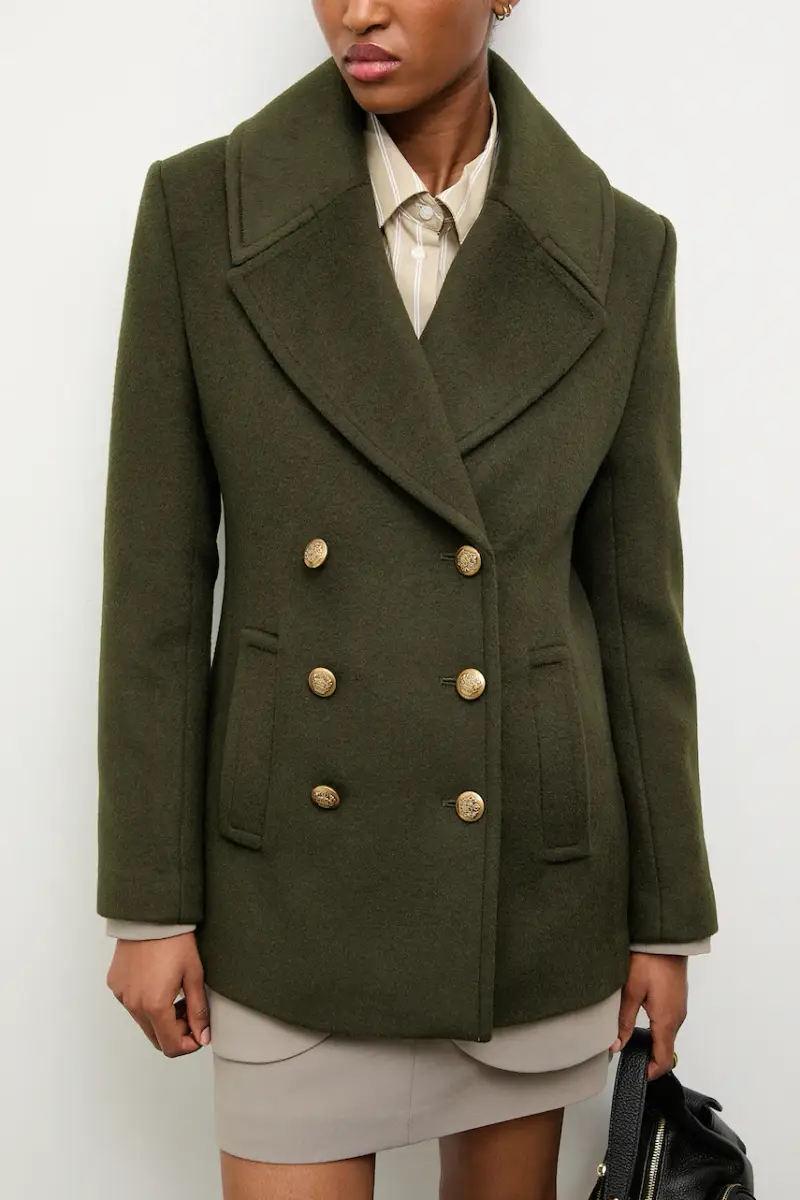 Answear.LAB cappotto in lana colore verde