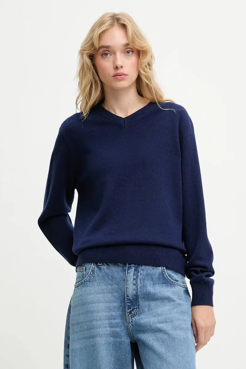 Answear.LAB maglione in lana donna colore blu navy