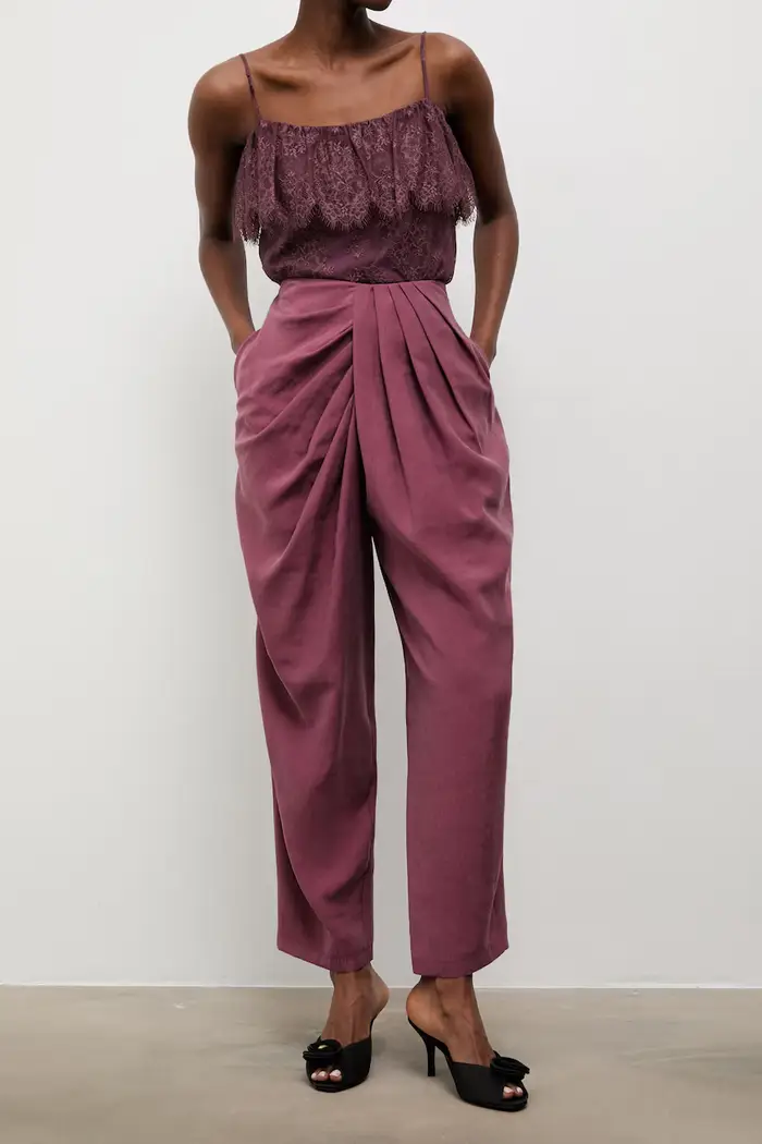 pantaloni da donna con lyocell Granata