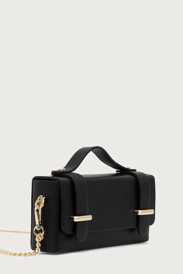 pochette da donna in pelle Nero