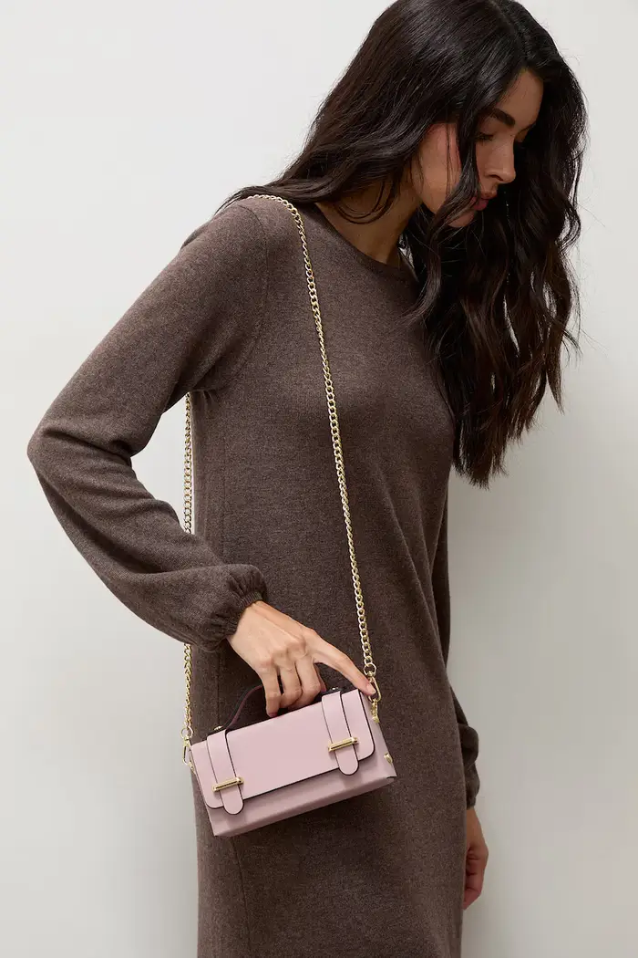 pochette da donna in pelle Rosa