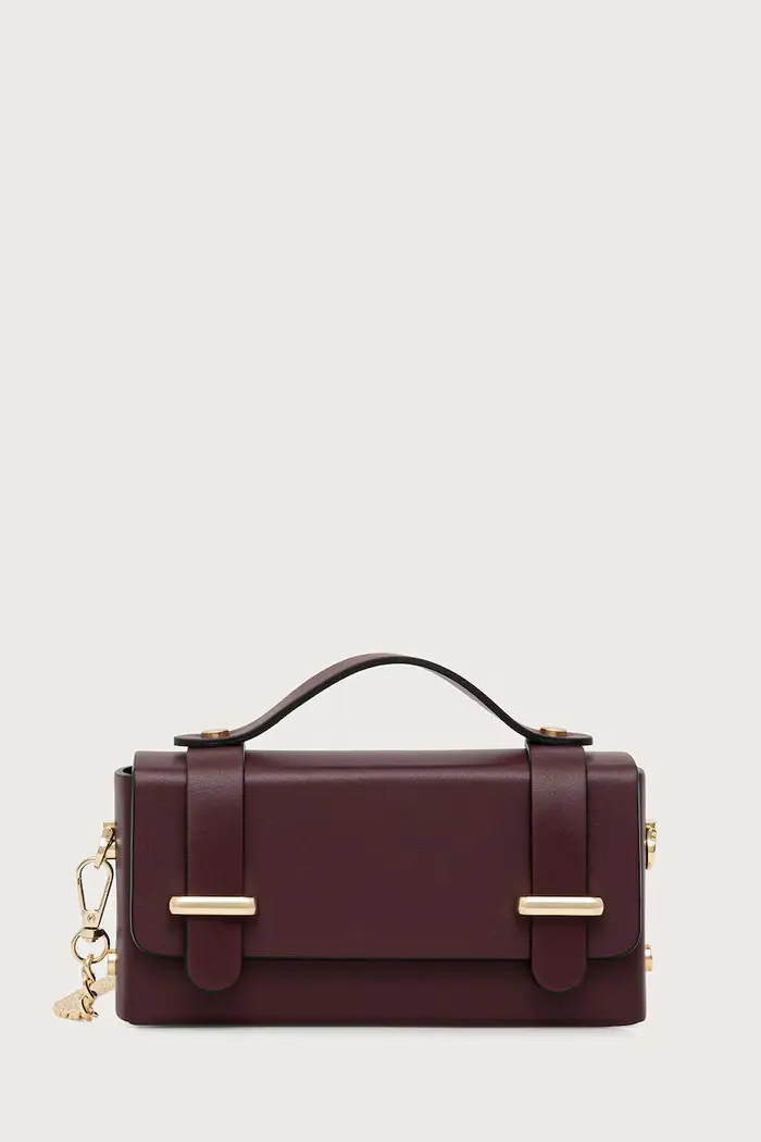 pochette da donna in pelle Violetto