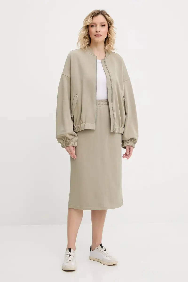 Answear.LAB set - camicetta e gonna donna colore verde