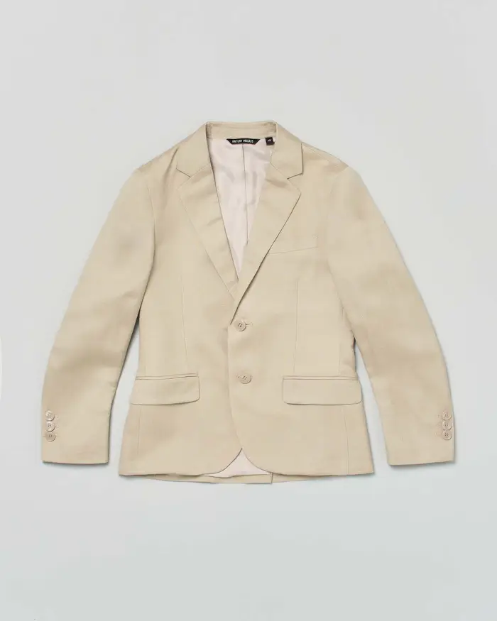 Blazer monopetto Antony Morato color sabbia in misto lino e viscosa