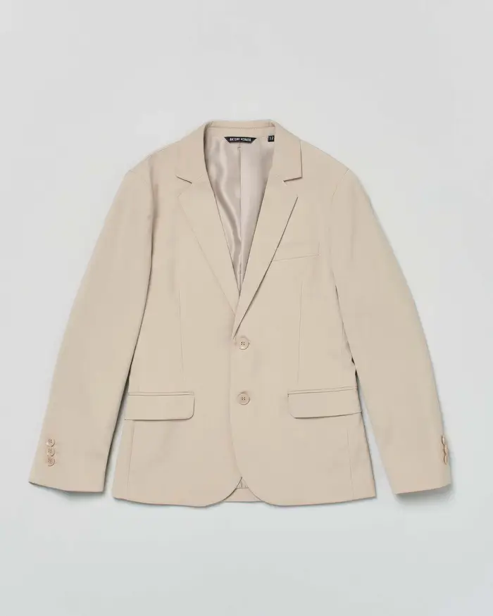 Blazer sabbia in viscosa elasticizzata