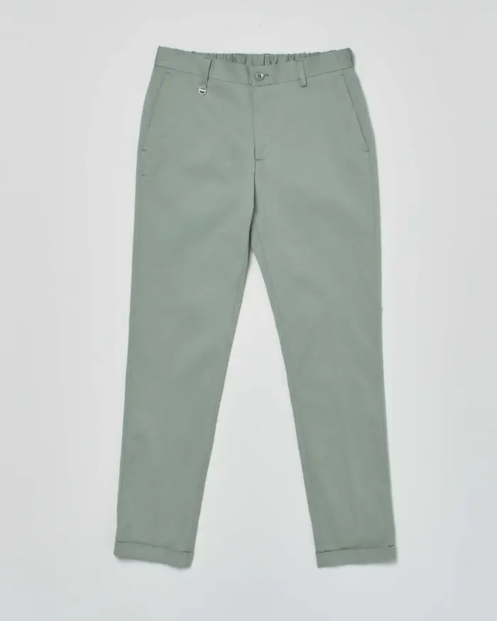 Pantalone chino Antony Morato Kids verde salvia in gabardina di cotone