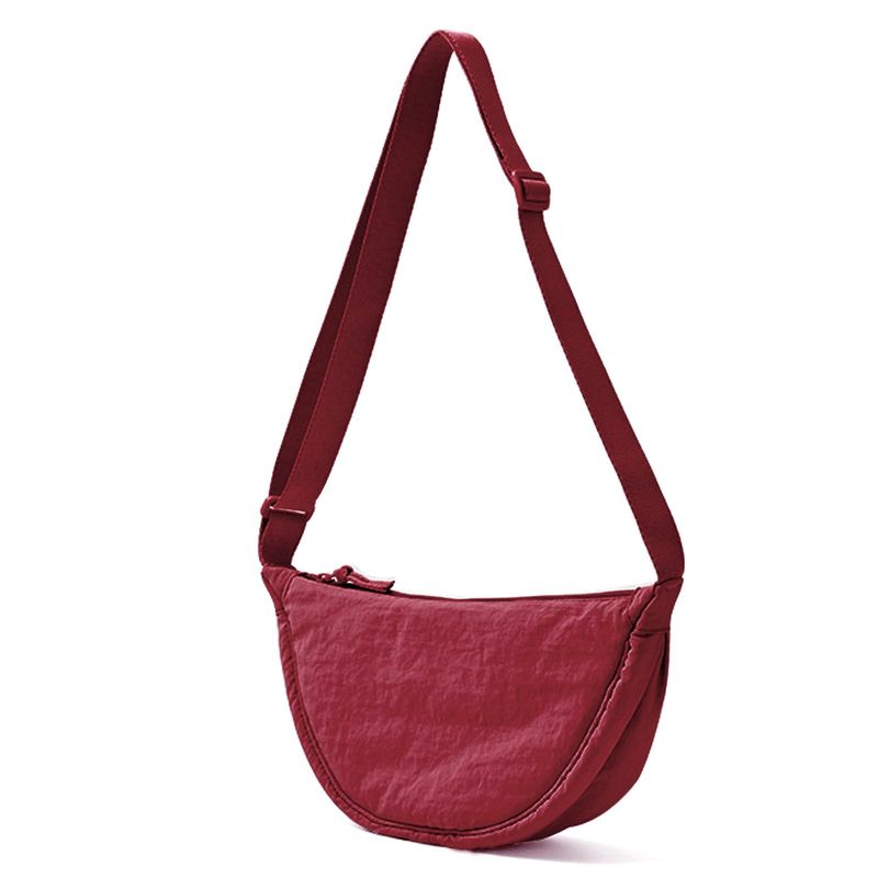 ANYWN Borsa Tracolla Mezzaluna Donna - Rosso Vino