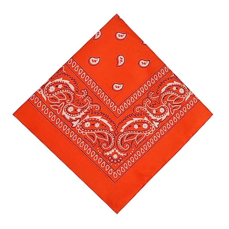 Aomig Bandane, Anacardi Bandana Bandane Colorate Bandana Arancione per Uomo Donna Bambini, Bandane Colorate Donna con Paislys Pattern