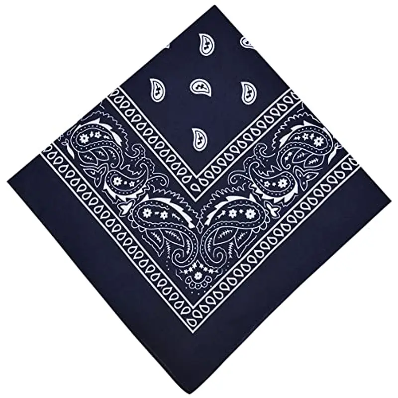 Aomig Bandane, Bandana Blu Navy Bandane Colorate per Donna e Uomo, Multicolori Fazzoletti Testa Bandana per Capelli Modello di Anacardi