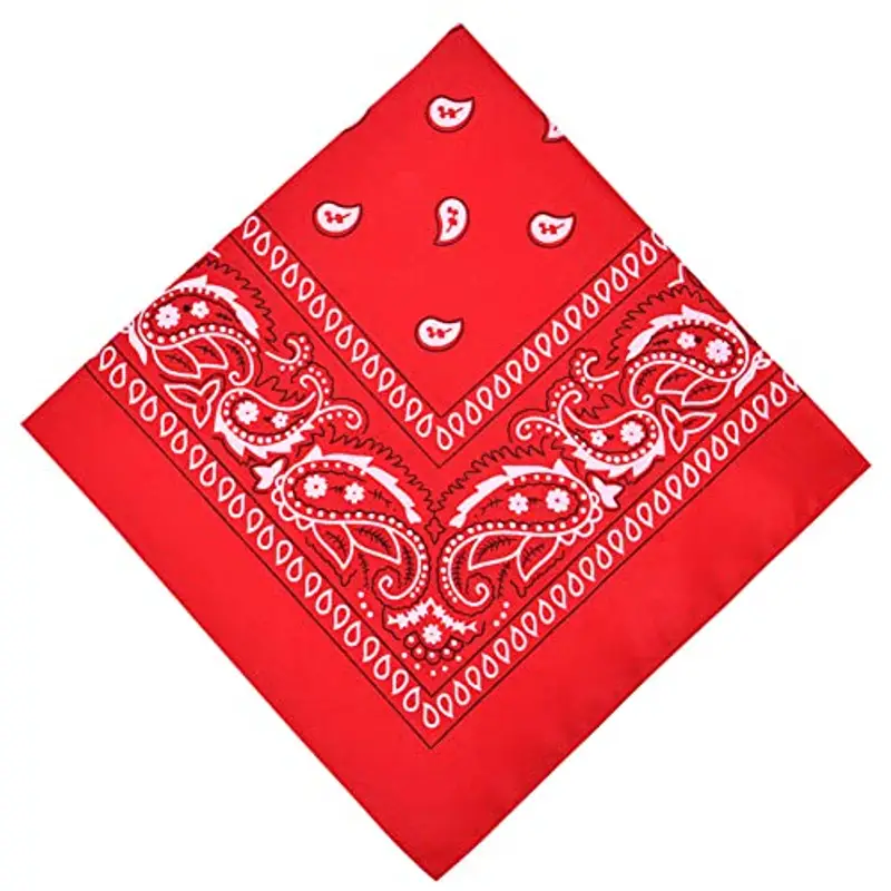 Aomig Bandane, Bandana Rossa Bandane Colorate per Donna e Uomo, Multicolori Fazzoletti Testa Bandana per Capelli Modello di Anacardi, Stile