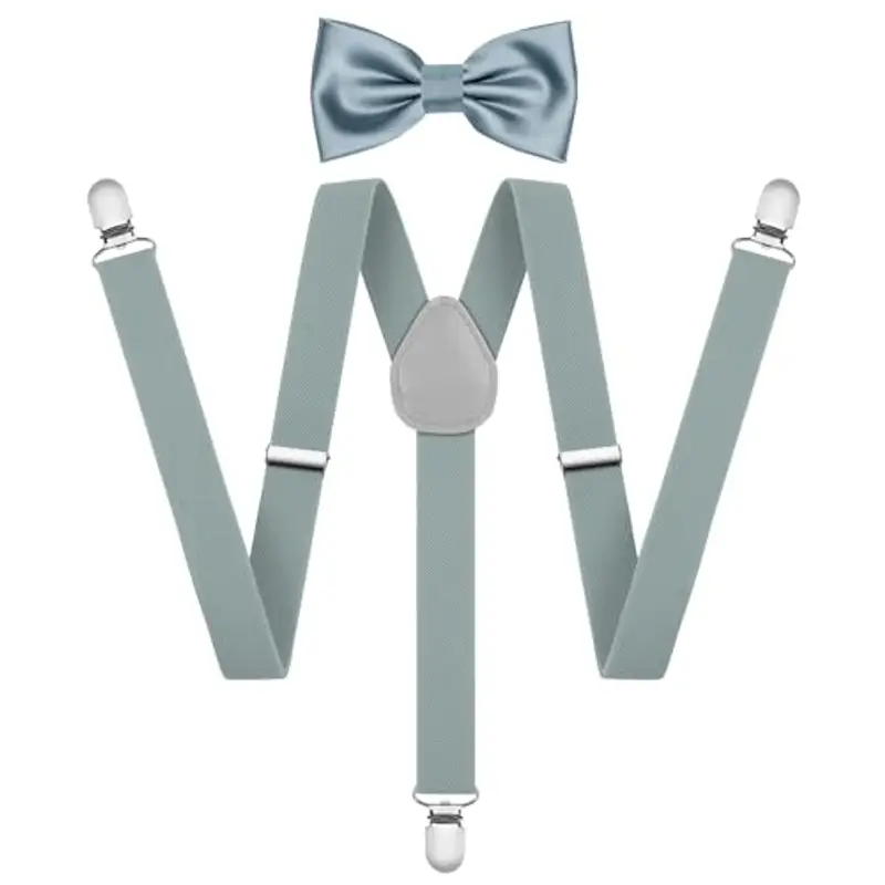 AOOWU Bretelle Uomo Grigio 2157876