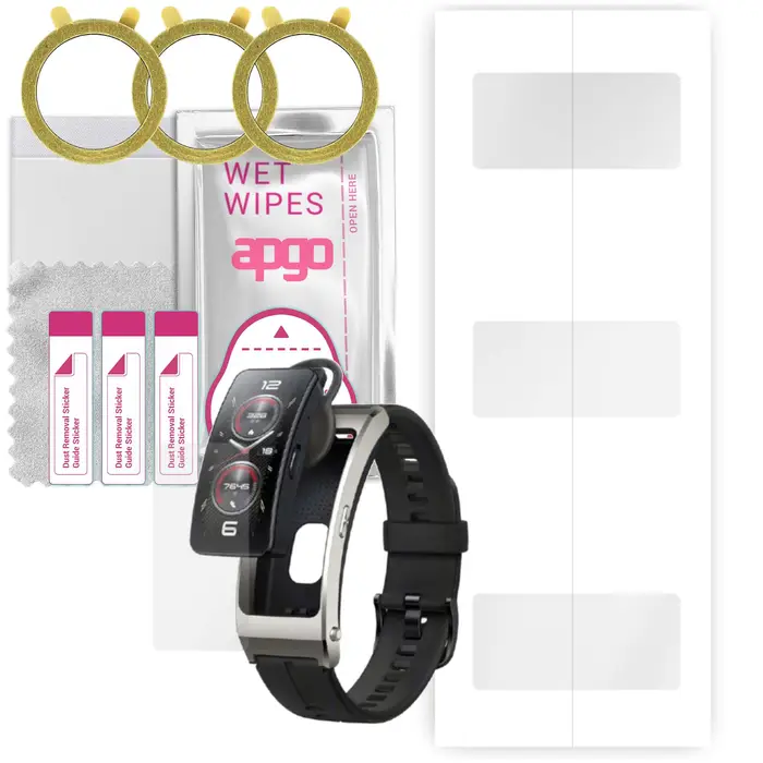 apgo 3x Proteggi Schermo in Idrogel per Huawei TalkBand B7, Pellicola in Idrogel, con strato di posizionamento facile installazione